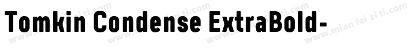 Tomkin Condense ExtraBold字体转换